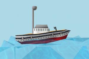 Ship ship, watercraft, boat, sailboat, vessel, sail, sea, maritime, stability, water, ocean, lowpoly